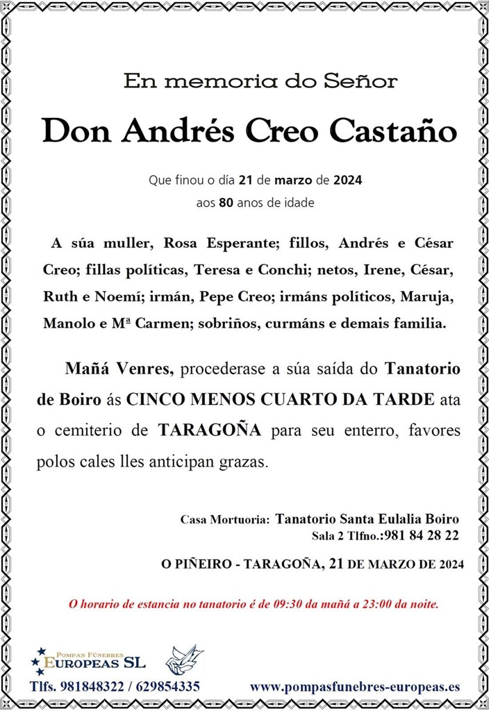 Don Andrés Creo Castaño