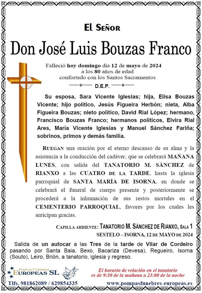 Don José Luis Bouzas Franco
