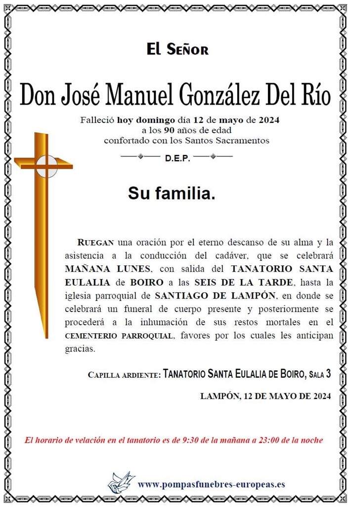 Don José Manuel González Del Río