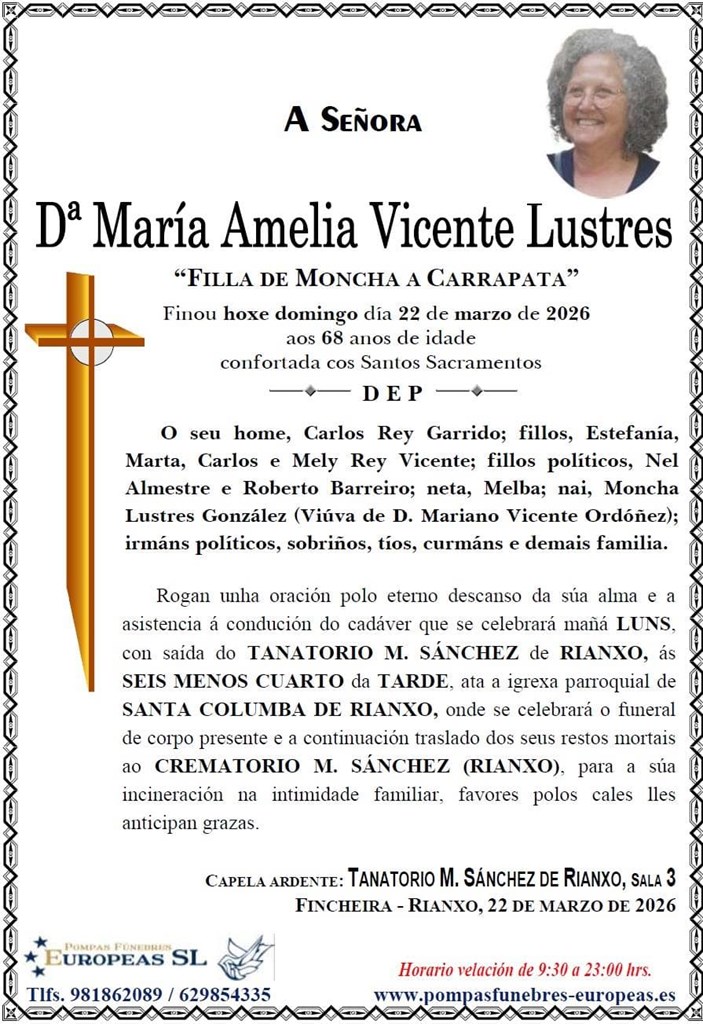 Dª María Amelia Vicente Lustres