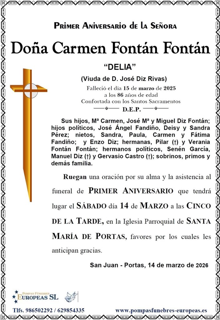 Doña Carmen Fontán Fontán (14/0372026)