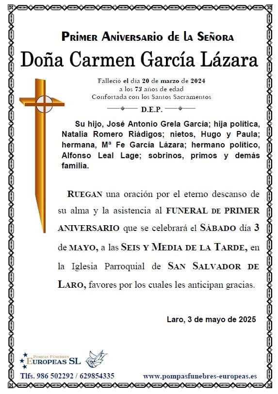 Doña Carmen García Lázara (03/05/2025)