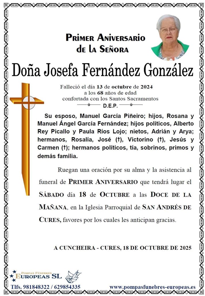 Doña Josefa Fernández González (18/10/2025)