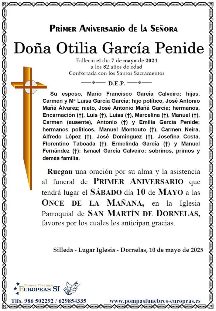 Doña Otilia García Penide (10/05/2025)