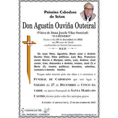 Don Agustín Ouviña Outeiral (27/12/2025)