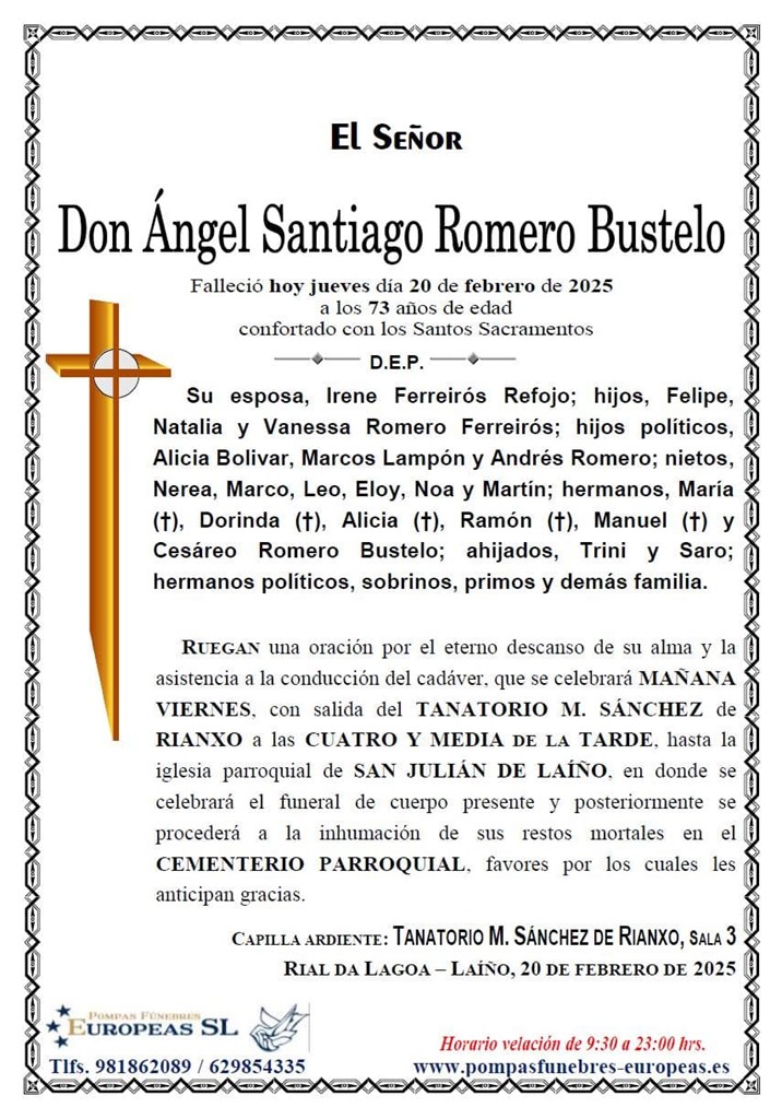 Don Ángel Santiago Romero Bustelo