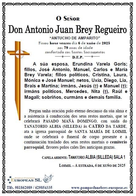 Don Antonio Juan Brey Regueiro