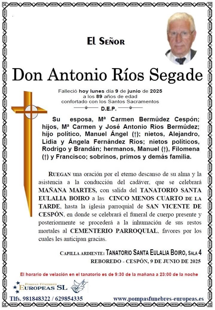 Foto principal Don Antonio Ríos Segade