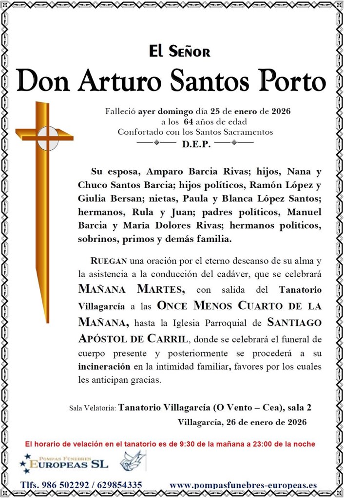 Don Arturo Santos Porto
