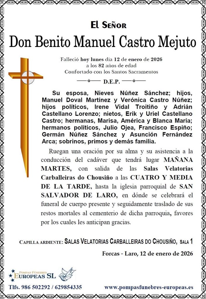 Don Benito Manuel Castro Mejuto