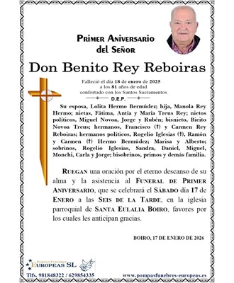 Don Benito Rey Reboiras (17/01/2026)
