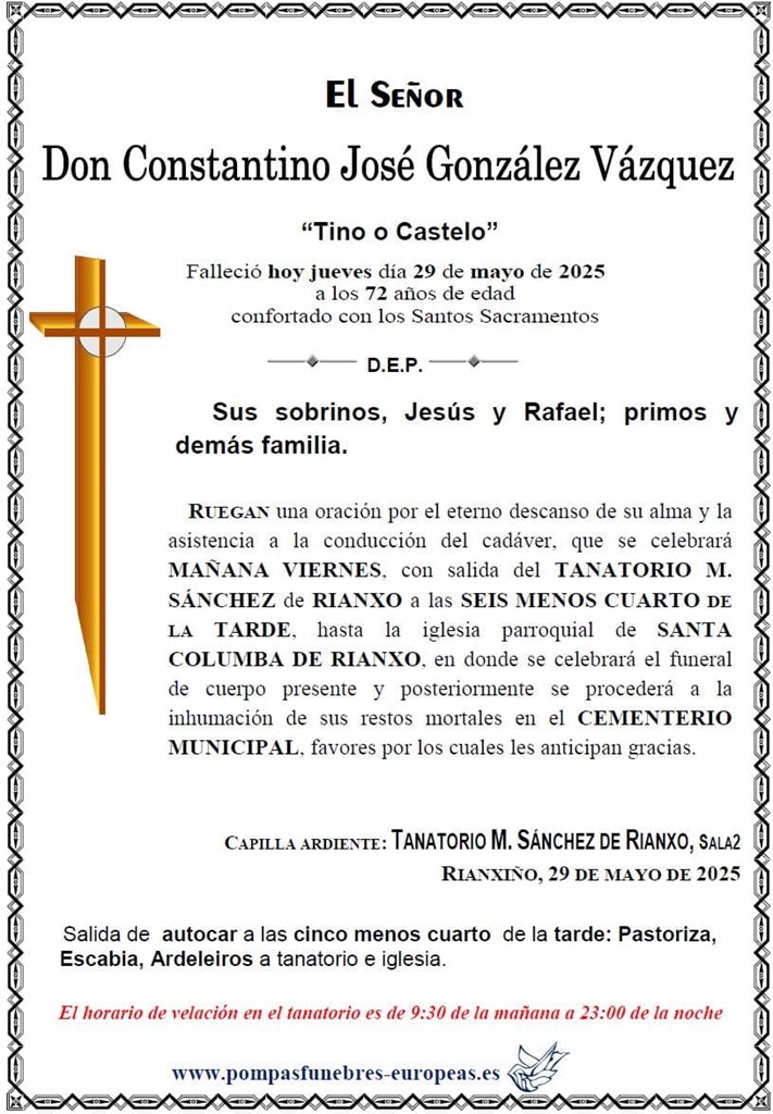 Foto 1 Don Constantino José González Vázquez