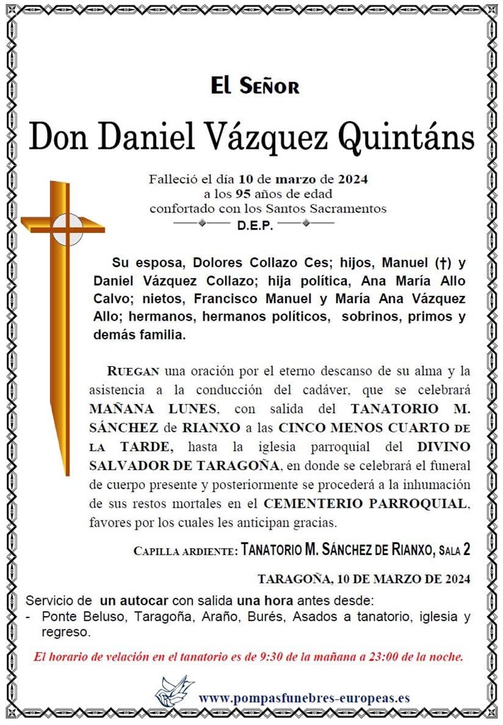 Foto principal Don Daniel Vázquez Quintáns