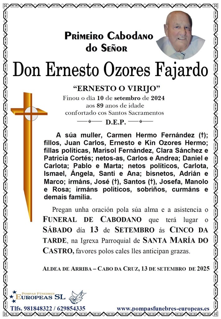 Don Ernesto Ozores Fajardo (13/09/2025)