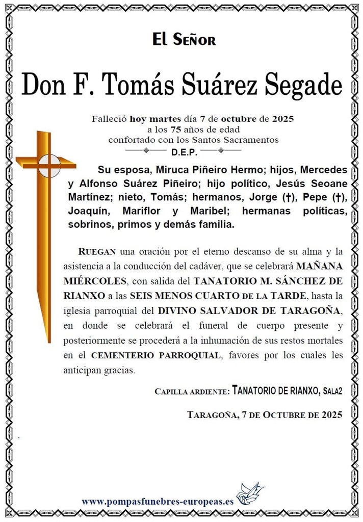 Don F. Tomás Suárez Segade