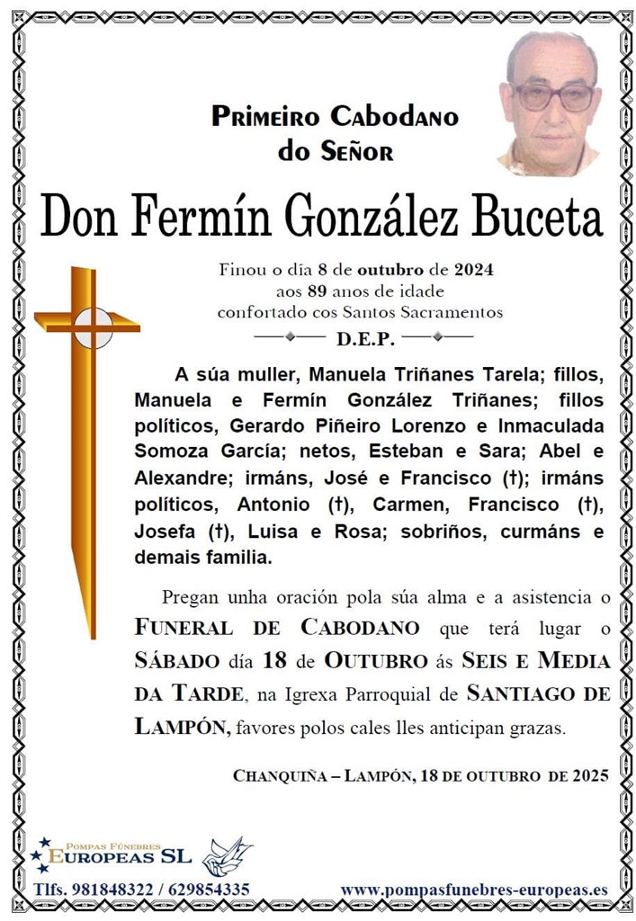Don Fermín González Buceta (18/10/2025)