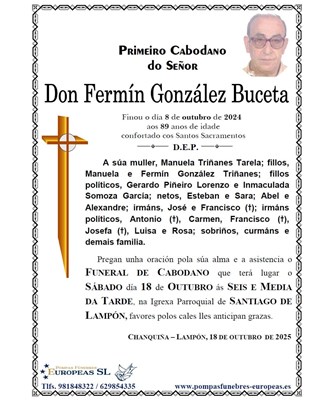 Don Fermín González Buceta (18/10/2025)
