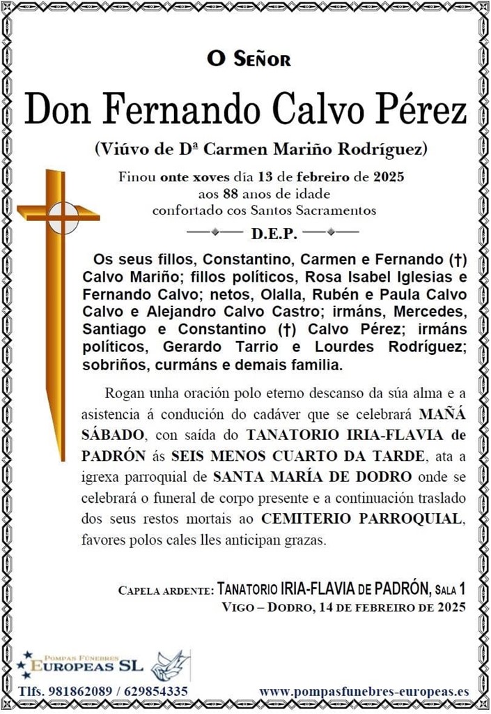 Don Fernando Calvo Pérez