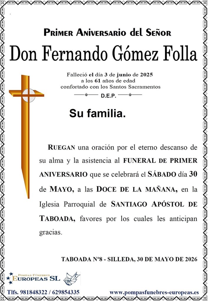 Don Fernando Gómez Folla (30/05/2026)