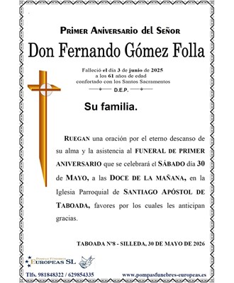 Don Fernando Gómez Folla (30/05/2026)