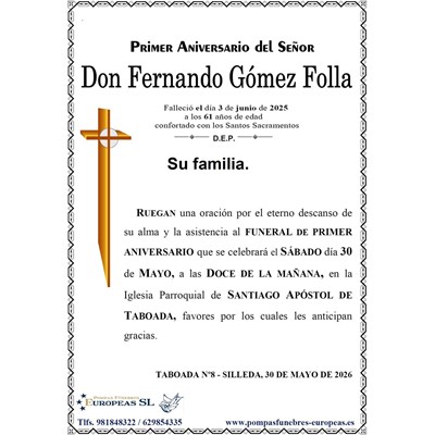 Don Fernando Gómez Folla (30/05/2026)