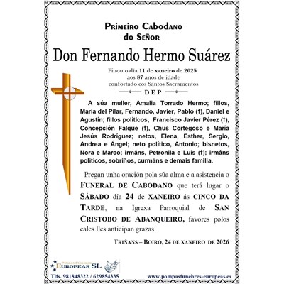 Don Fernando Hermo Suárez (24/01/2026)
