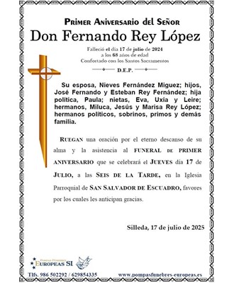 Don Fernando Rey López (17/07/2025)