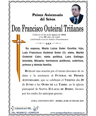 Don Francisco Outeiral Triñanes (20/06/2025)