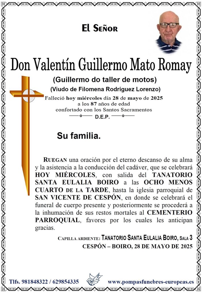 Foto principal Don Guillermo Mato Romay