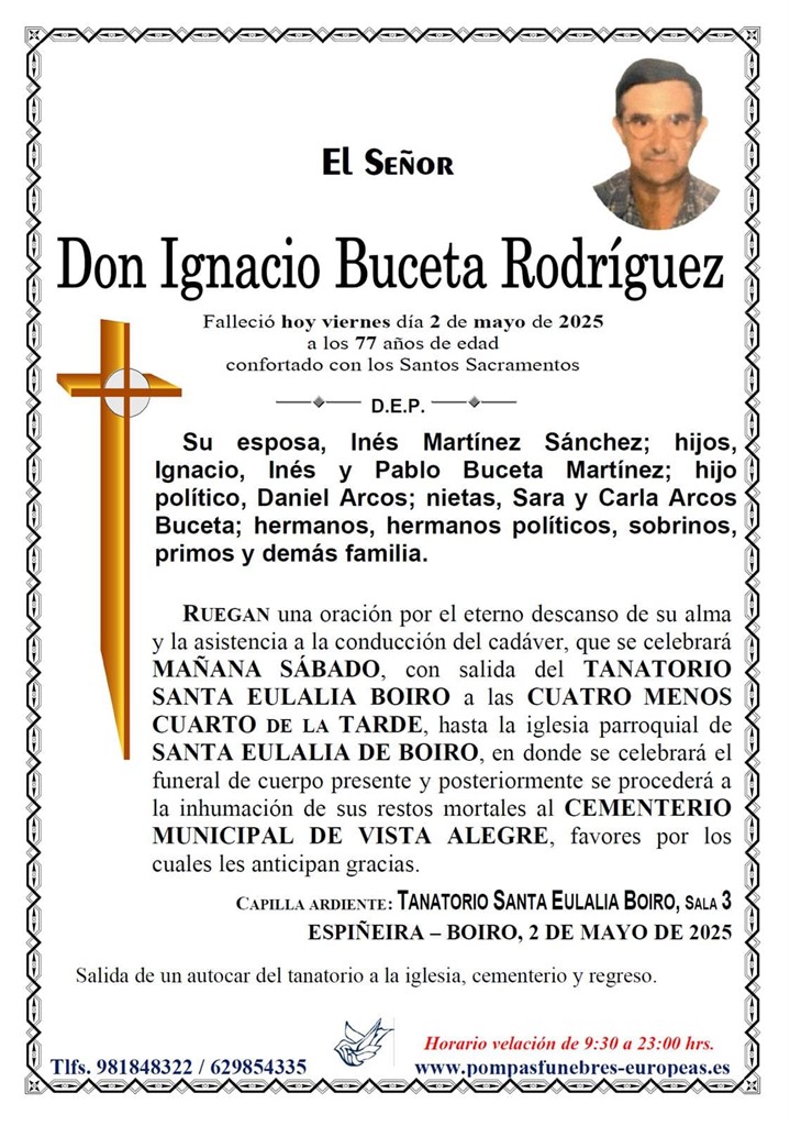 Foto principal Don Ignacio Buceta Rodríguez