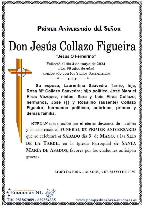 Don Jesús Collazo Figueira (03/05/2025)