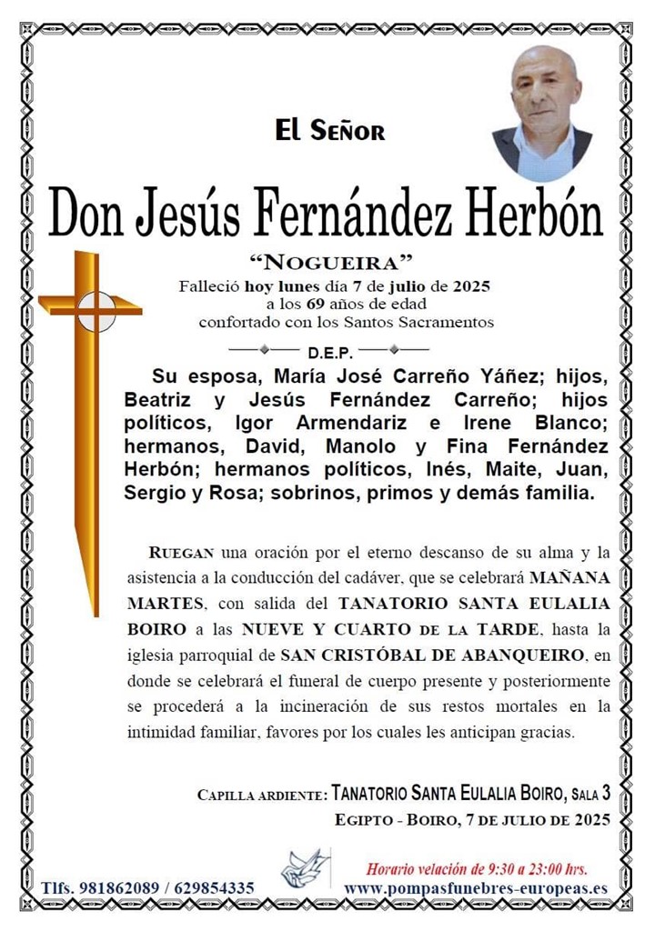 Foto principal Don Jesús Fernández Herbón