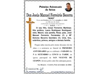Don Jesús Manuel Ferreirós Becerra (05/09/2026)