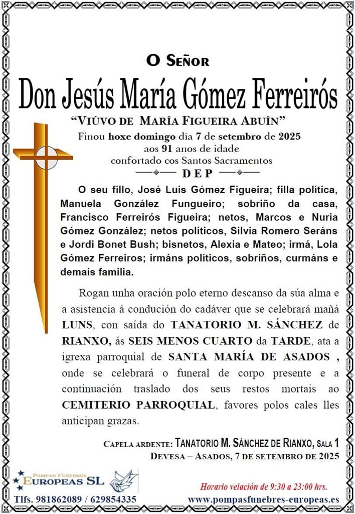 Foto 1 Don Jesús María Gómez Ferreirós