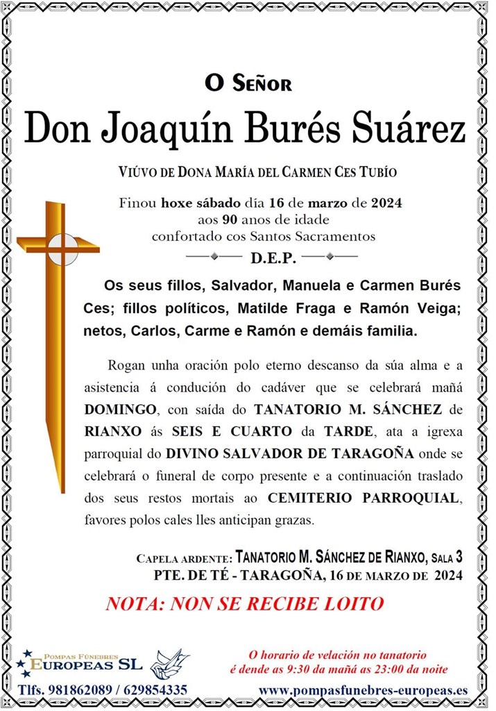 Don Joaquín Burés Suárez