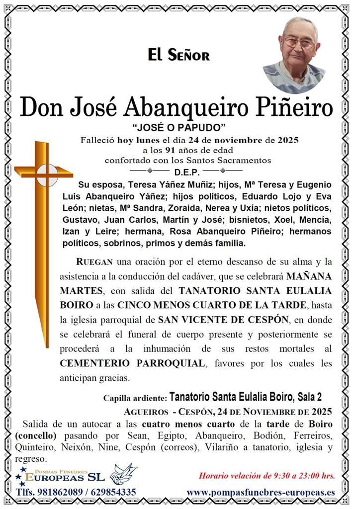 Foto 1 Don José Abanqueiro Piñeiro