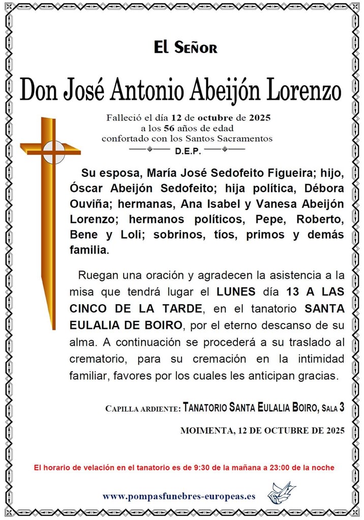 Foto principal Don José Antonio Abeijón Lorenzo