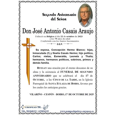 Don José Antonio Casais Araujo (17/10/2025)
