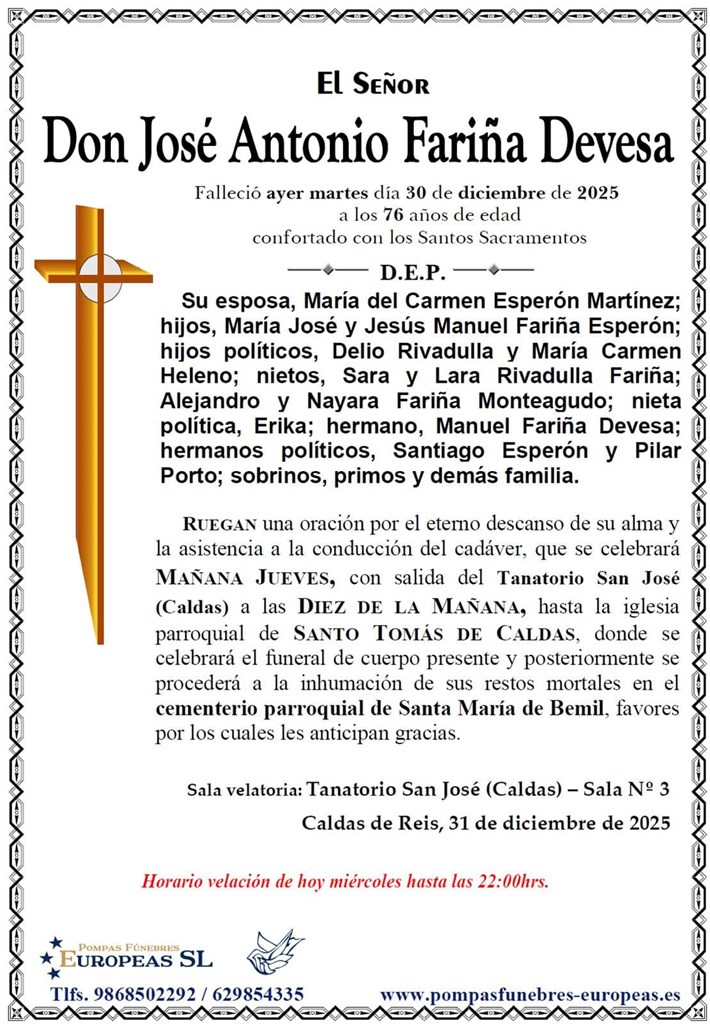 Don José Antonio Fariña Devesa