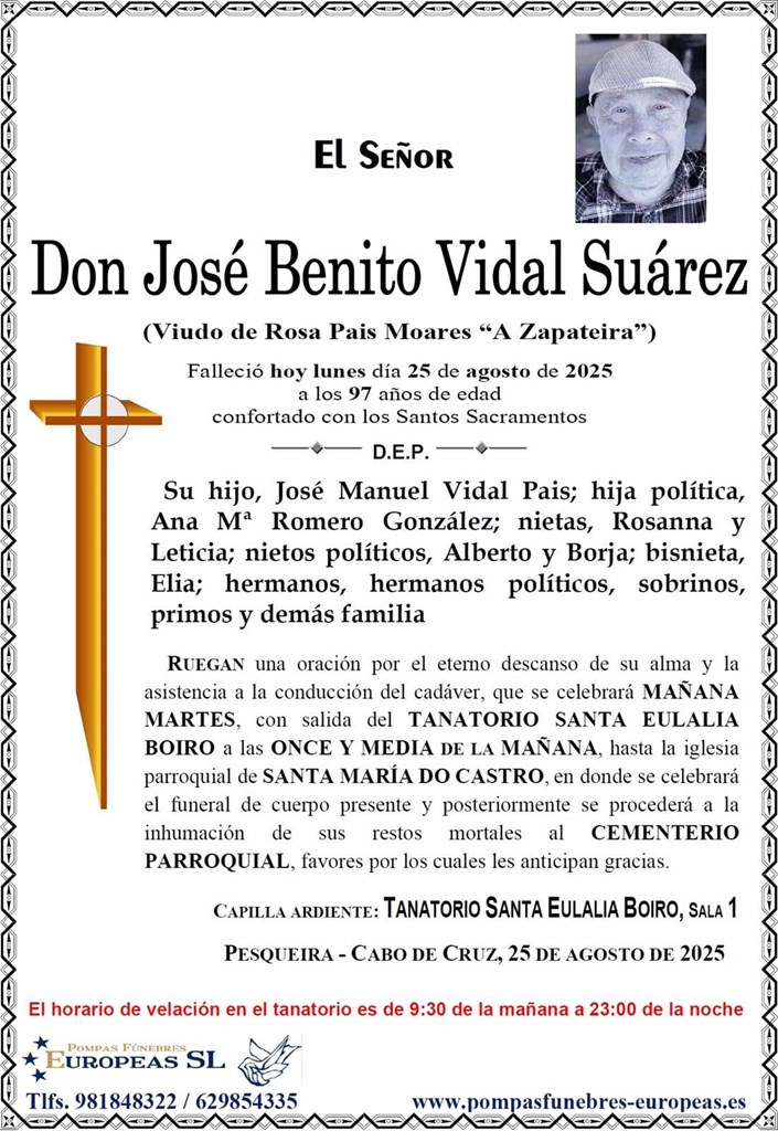 Foto principal Don José Benito Vidal Suárez