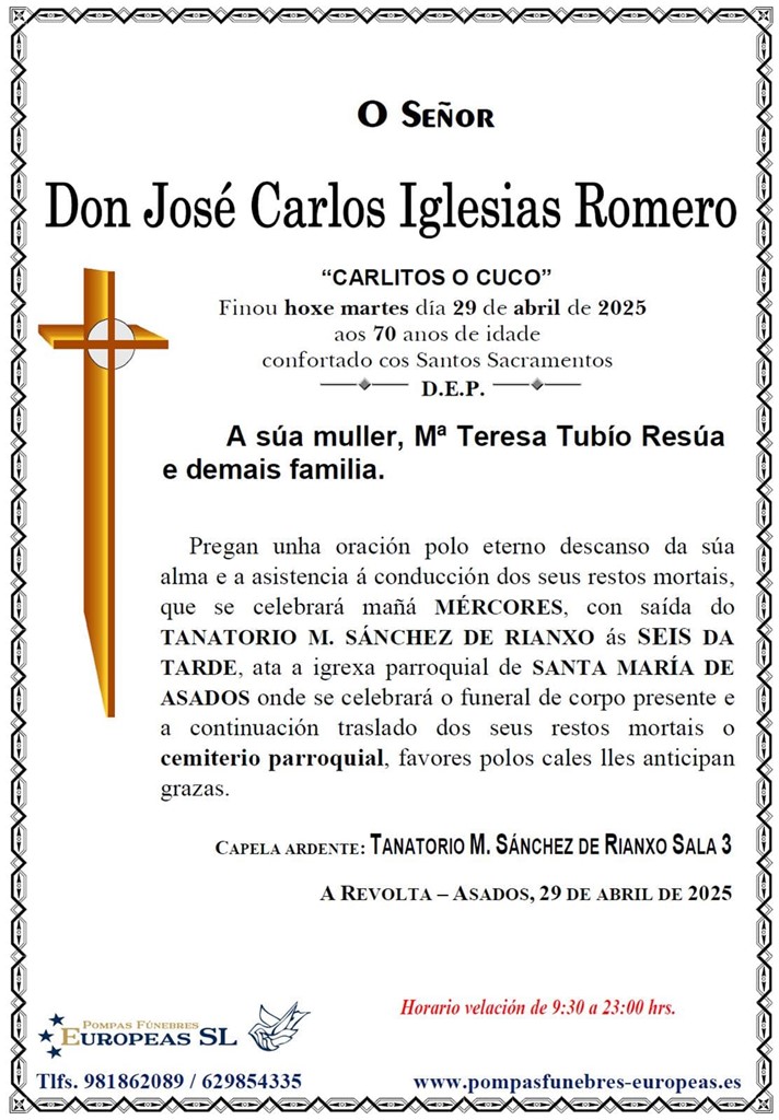 Don José Carlos Iglesias Romero