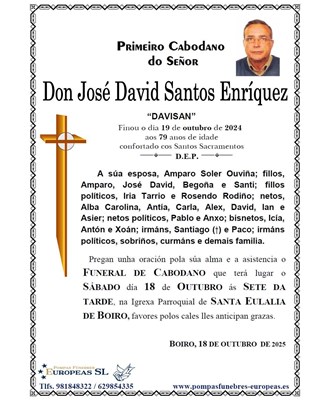 Don José David Santos Enríquez (18/10/2025)