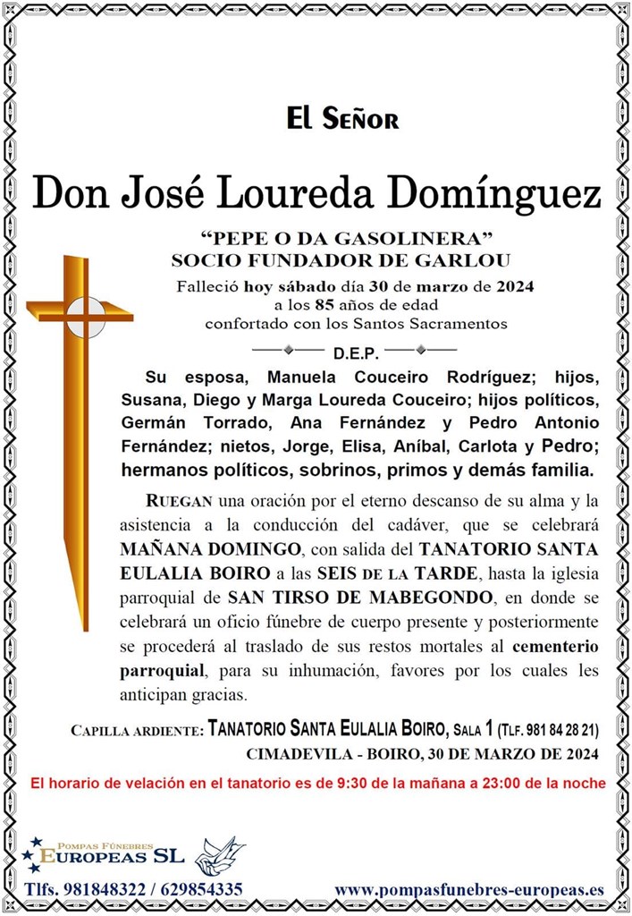 Don José Loureda Domínguez
