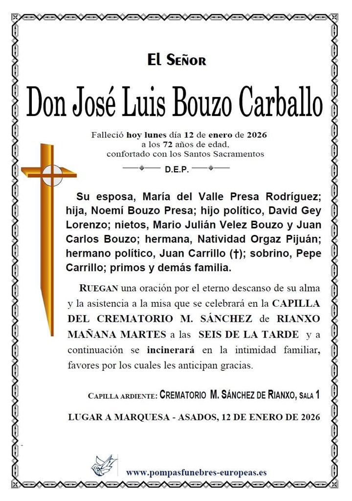 Don José Luis Bouzo Carballo 
