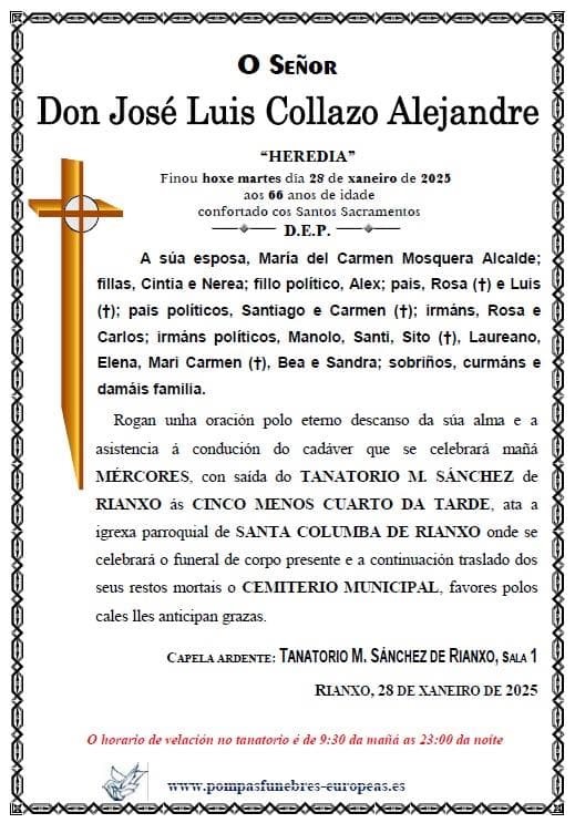 Don José Luis Collazo Alejandre