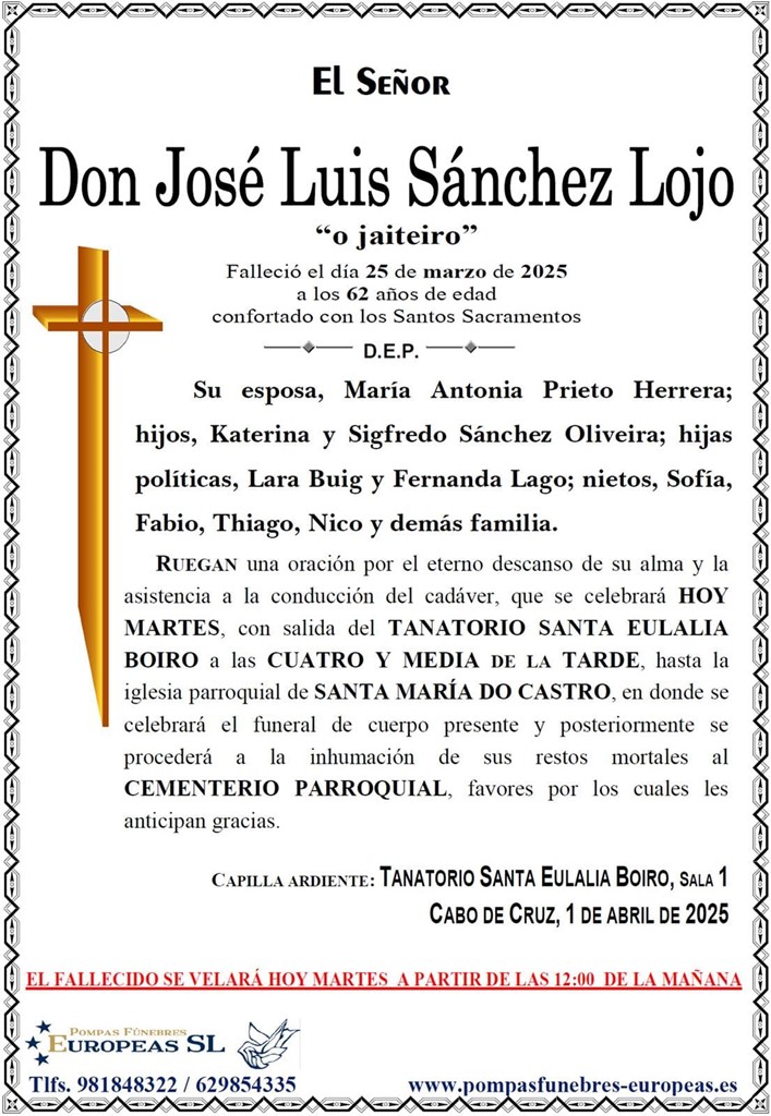 Don José Luis Sánchez Lojo