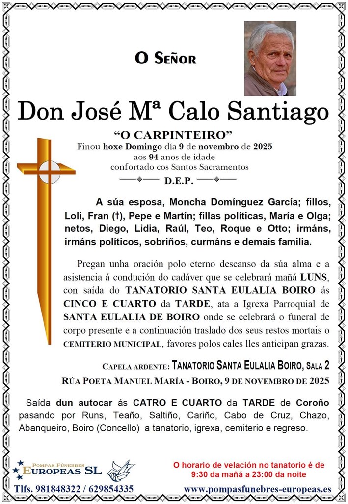 Foto 1 Don José Mª Calo Santiago