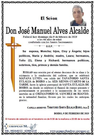 Don José Manuel Alves Alcalde