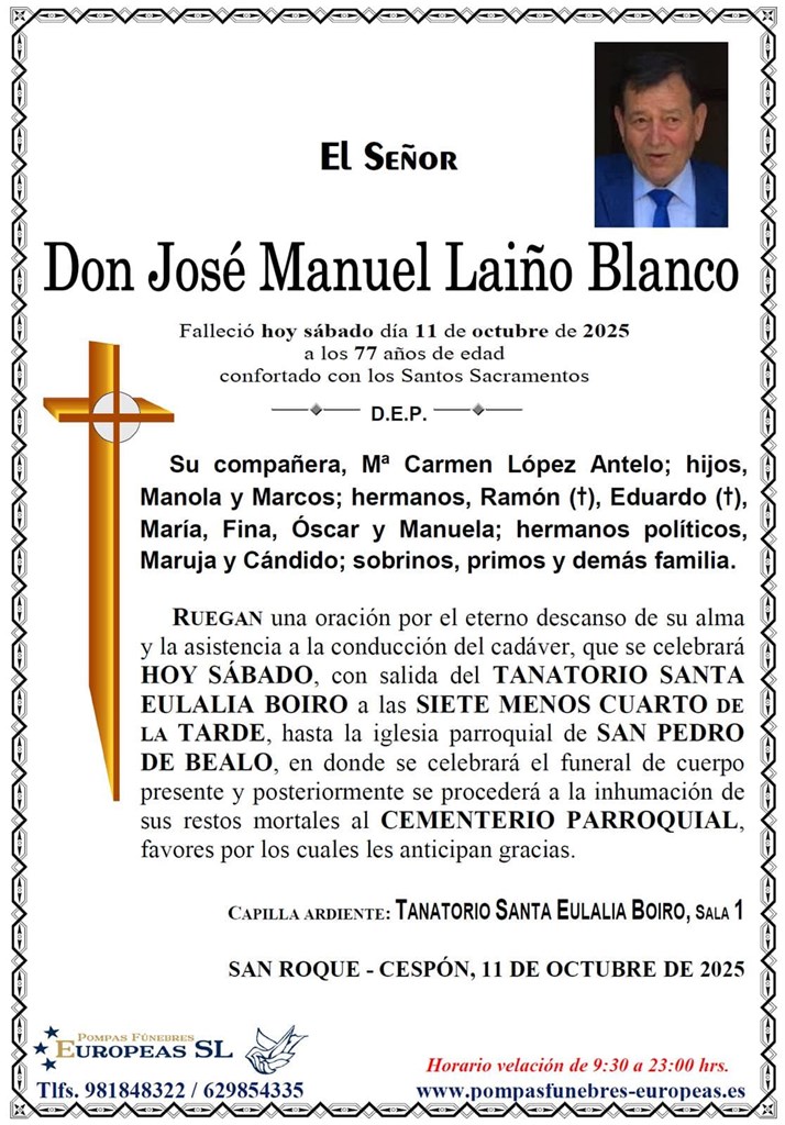 Foto 1 Don José Manuel Laiño Blanco
