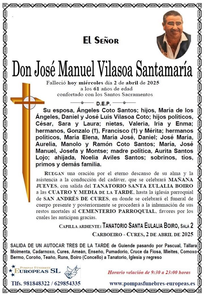 Don José Manuel Vilasoa Santamaría